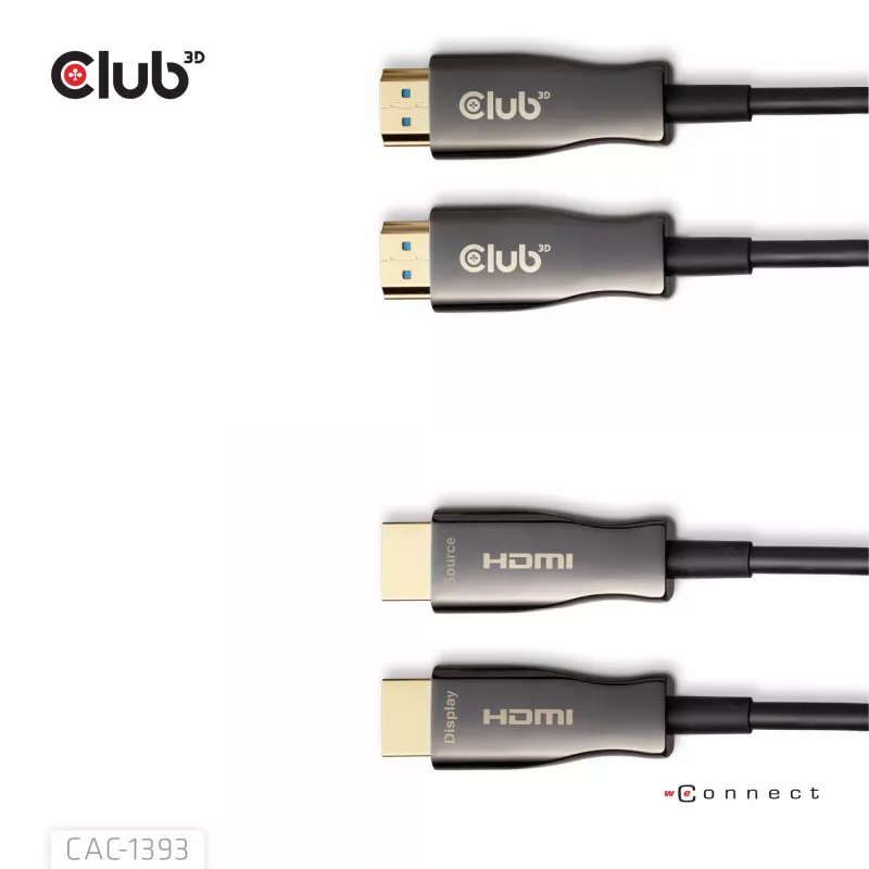 Cable AOC híbrido Club 3D HDMI 8K60Hz / 4K120Hz 50 m, HDMI tipo A macho–macho