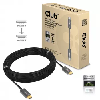 Cable AOC certificado CLUB3D Ultra High Speed HDMI™ 4K120Hz/8K60Hz unidireccional M/M 15m
