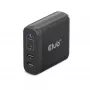 Cargador de viaje CLUB3D 100W tecnología GaN, cuatro puertos USB Type-A(2x) y -C(2x), compatibilidad con Power Delivery(PD) 3.0