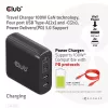 Cargador de viaje CLUB3D 100W tecnología GaN, cuatro puertos USB Type-A(2x) y -C(2x), compatibilidad con Power Delivery(PD) 3.0