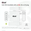 Cargador de viaje CLUB3D 100W tecnología GaN, cuatro puertos USB Type-A(2x) y -C(2x), compatibilidad con Power Delivery(PD) 3.0