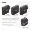 Cargador de viaje CLUB3D 100W tecnología GaN, cuatro puertos USB Type-A(2x) y -C(2x), compatibilidad con Power Delivery(PD) 3.0