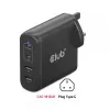 Cargador de viaje CLUB3D 100W tecnología GaN, cuatro puertos USB Type-A(2x) y -C(2x), compatibilidad con Power Delivery(PD) 3.0