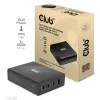 Cargador de viaje CLUB3D 132W tecnología GaN, cuatro puertos USB Type-A y -C, compatibilidad con Power Delivery (PD) 3.0