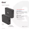 Cargador de viaje CLUB3D 132W tecnología GaN, cuatro puertos USB Type-A y -C, compatibilidad con Power Delivery (PD) 3.0