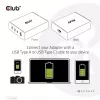 Cargador de viaje CLUB3D 132W tecnología GaN, cuatro puertos USB Type-A y -C, compatibilidad con Power Delivery (PD) 3.0