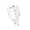 Cargador de interior USB-C 45W AC MediaRange MRMA113-2 para smartphone y tablet, blanco, entrada 100–240 V