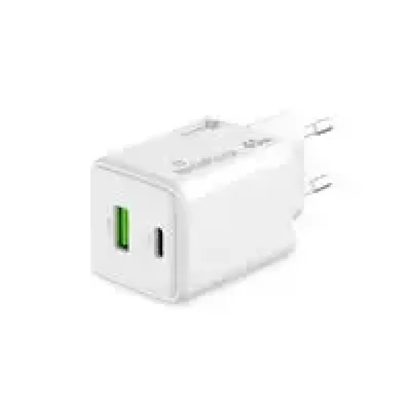Cargador de interior USB-C 45W AC MediaRange MRMA113-2 para smartphone y tablet, blanco, entrada 100–240 V