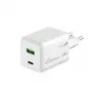Cargador de interior USB-C 45W AC MediaRange MRMA113-2 para smartphone y tablet, blanco, entrada 100–240 V