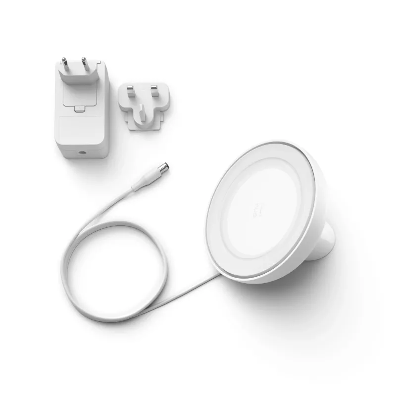 Philips Hue White and Colour Ambience Bloom lámpara de mesa, lámpara de mesa inteligente, ZigBee, blanco, LED integrado, metal, bombillas no reemplazables