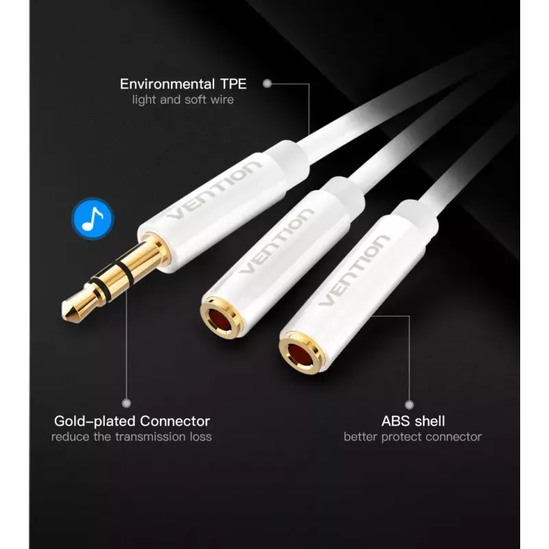 Vention BBSBY cable divisor de audio de 0,3 m
