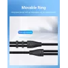 Cable adaptador de audio Vention 2×3,5 mm macho a conector hembra de 3,5 mm de 4 polos, 0,3 m, negro
