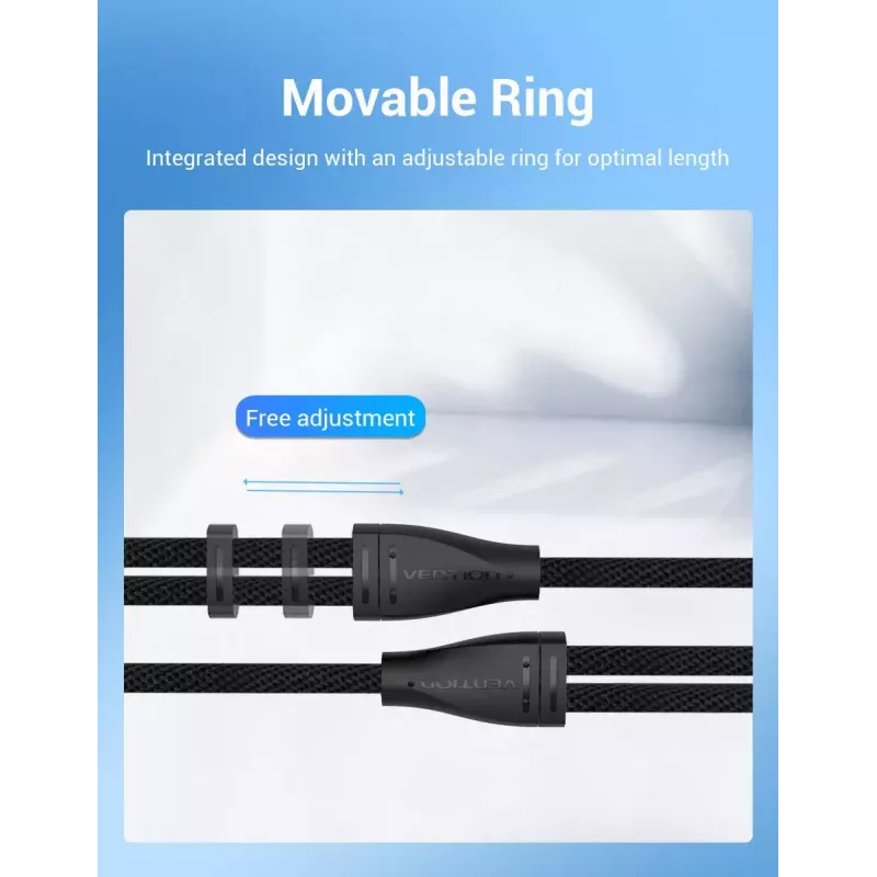 Cable adaptador de audio Vention 2×3,5 mm macho a conector hembra de 3,5 mm de 4 polos, 0,3 m, negro