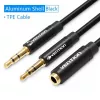 Cable adaptador de audio Vention 2×3,5 mm macho a conector hembra de 3,5 mm de 4 polos, 0,3 m, negro