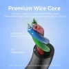 Cable de audio Vention de 3,5 mm, macho a macho, 0,5 m, negro, aleación de aluminio