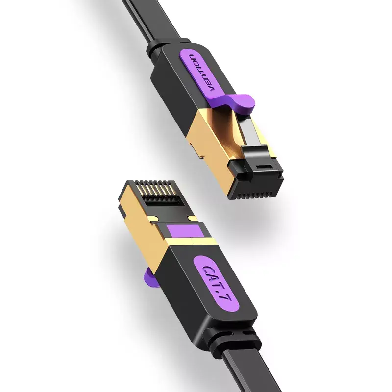 Cable de red Vention plano Cat.7 latiguillo 3M negro
