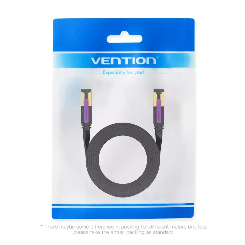 Cable de red Vention plano Cat.7 latiguillo 3M negro