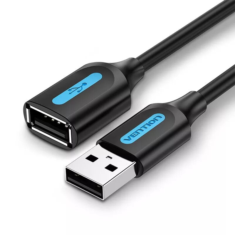 Vention USB 2.0 A macho a A hembra cable de extensión 1M negro PVC tipo