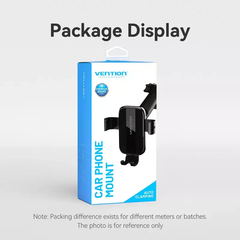 Vention KCOB0 soporte de coche para teléfono con sujeción automática y ventosa, tipo cuadrado, negro
