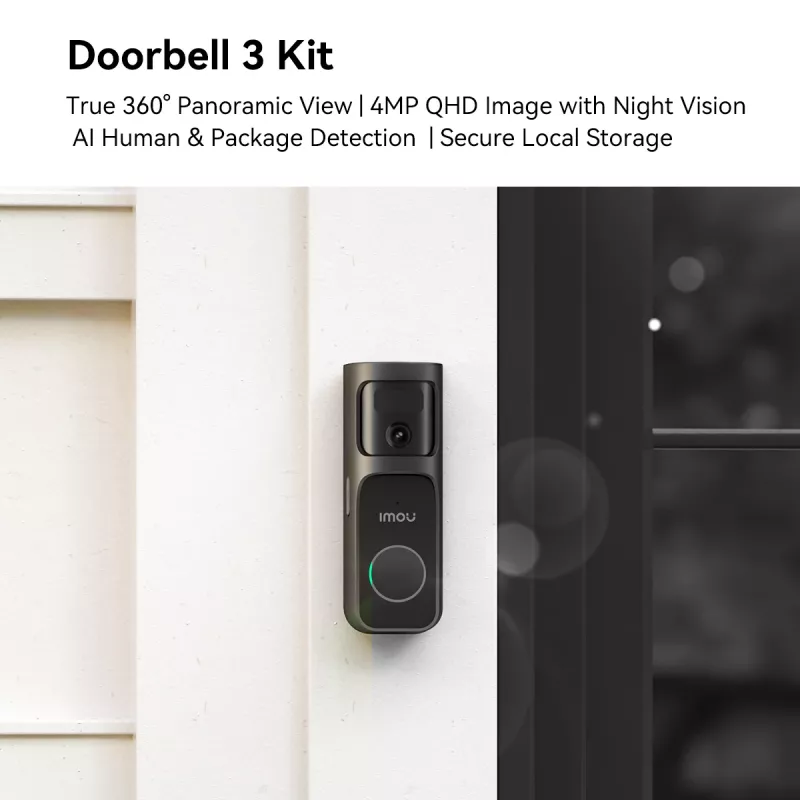 Timbre inalámbrico Imou DB-3EP-4M0W/DS3 negro vídeo HD 4MP