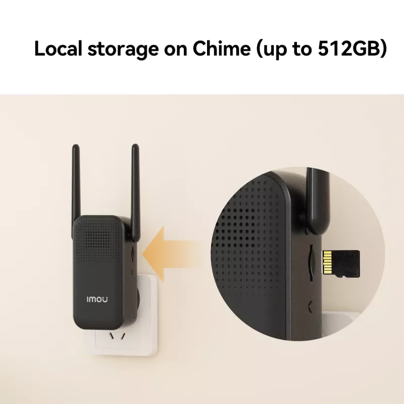 Timbre inalámbrico Imou DB-3EP-4M0W/DS3 negro vídeo HD 4MP