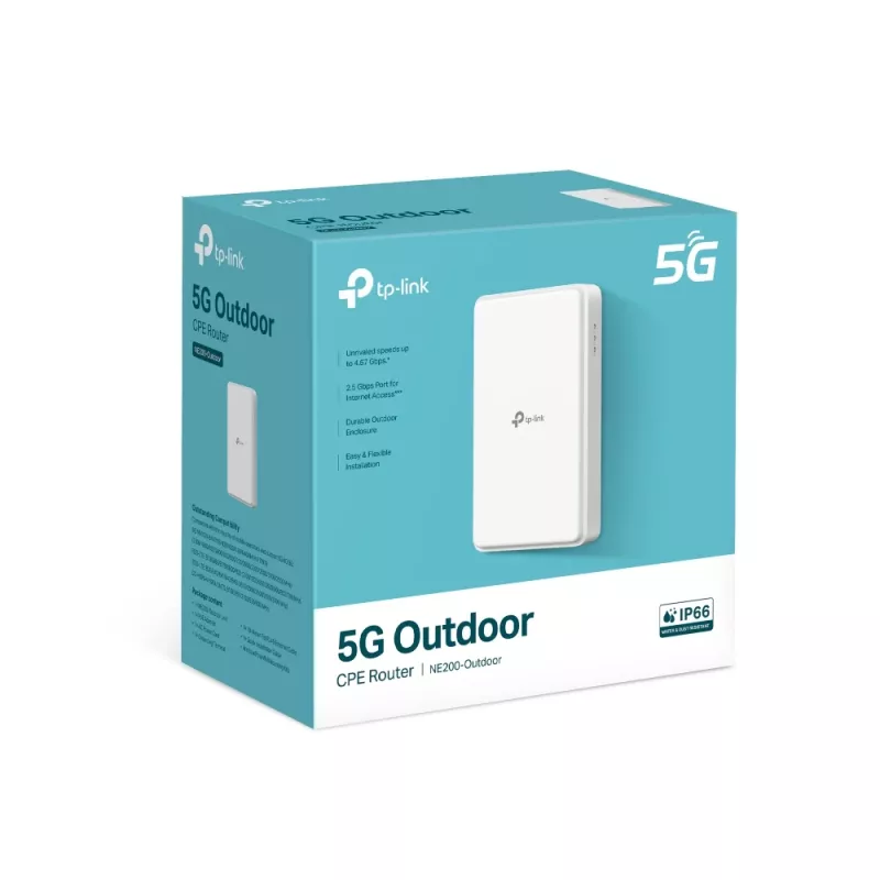 Router 5G para exterior TP-Link con módem 5G integrado, router Wi-Fi 5G, Ethernet 2,5 Gigabit, blanco