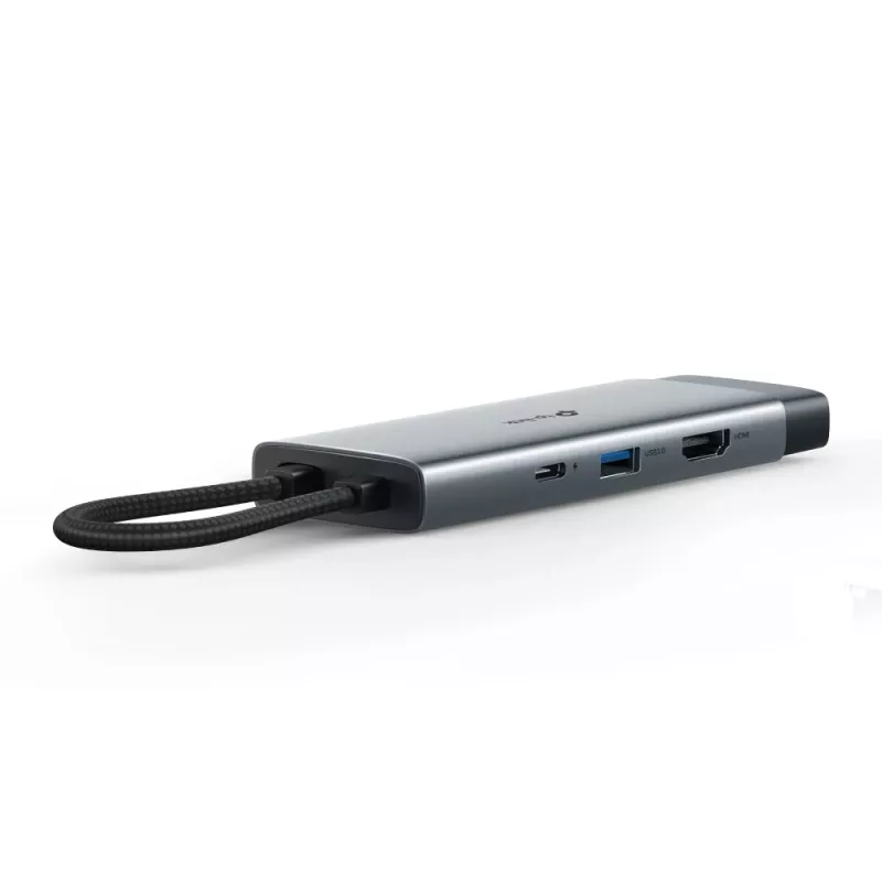 Hub USB Type-C TP-Link UH7021C — HDMI, USB 3.2 Gen1, USB 2.0, SD/microSD, 5000 Mbit/s, aluminio negro