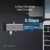 Hub USB Type-C TP-Link UH7021C — HDMI, USB 3.2 Gen1, USB 2.0, SD/microSD, 5000 Mbit/s, aluminio negro