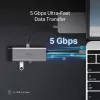 Hub USB Type-C TP-Link UH7021C — HDMI, USB 3.2 Gen1, USB 2.0, SD/microSD, 5000 Mbit/s, aluminio negro