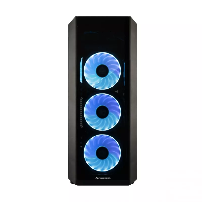 Chieftec Scorpion 3 GL-03B-OP caja Midi Tower, ATX/MicroATX/Mini-ITX, negra, RGB, paneles de cristal