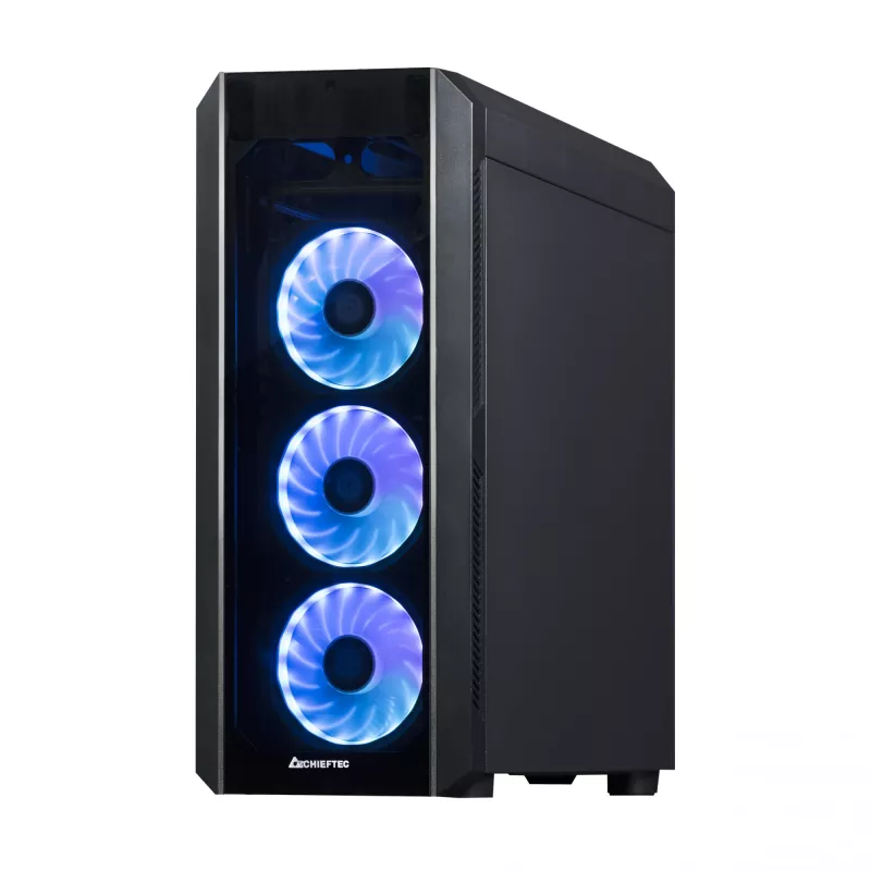 Chieftec Scorpion 3 GL-03B-OP caja Midi Tower, ATX/MicroATX/Mini-ITX, negra, RGB, paneles de cristal