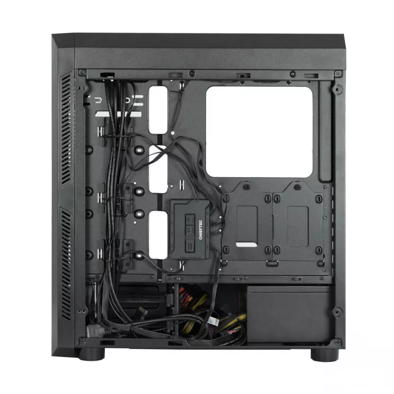 Chieftec Scorpion 3 GL-03B-OP caja Midi Tower, ATX/MicroATX/Mini-ITX, negra, RGB, paneles de cristal