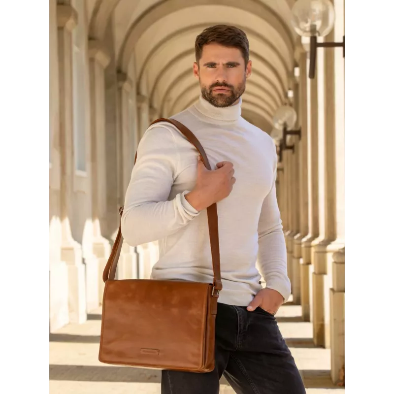 dbramante1928 Marselisborg - 14 inch - Golden tan N.E., bolso mensajero, 35,6 cm (14 inch), correa para el hombro, 1,24 kg