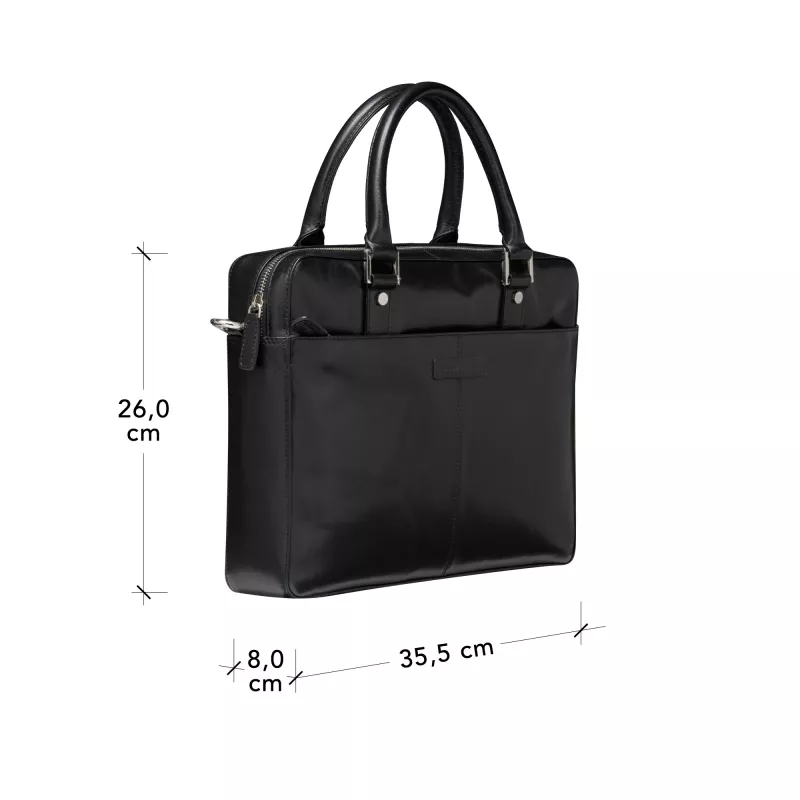 dbramante1928 Rosenborg BG14GTBL1495 bolso para portátil, 14 pulgadas (35,6 cm), 2.ª generación, piel, negro