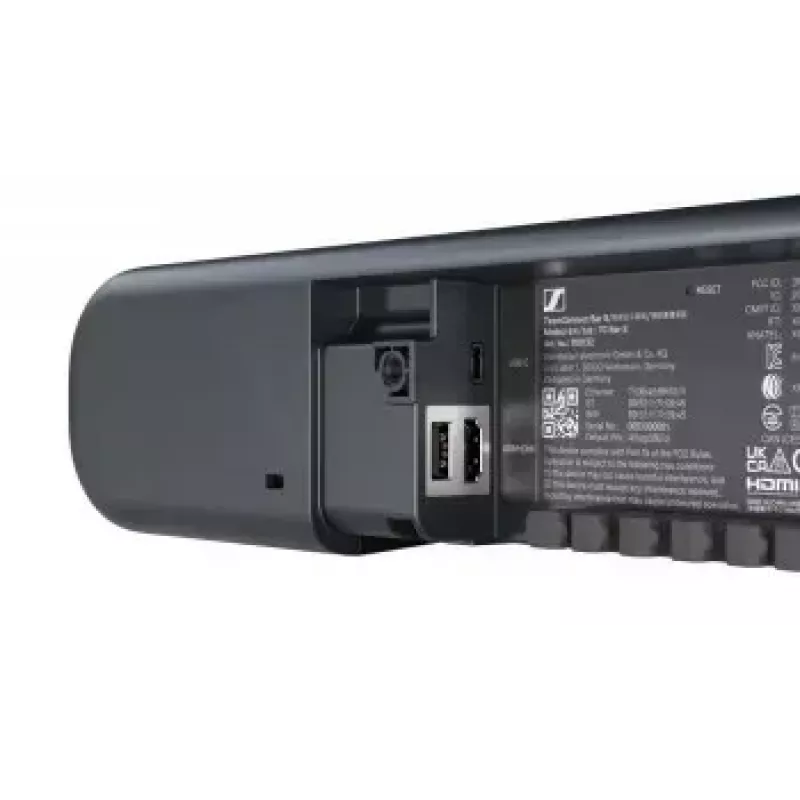 Micrófono Sennheiser TEAMCONNECT BAR S VIDEO BAR — altavoces integrados, cancelación de ruido, USB/Plug-and-Play