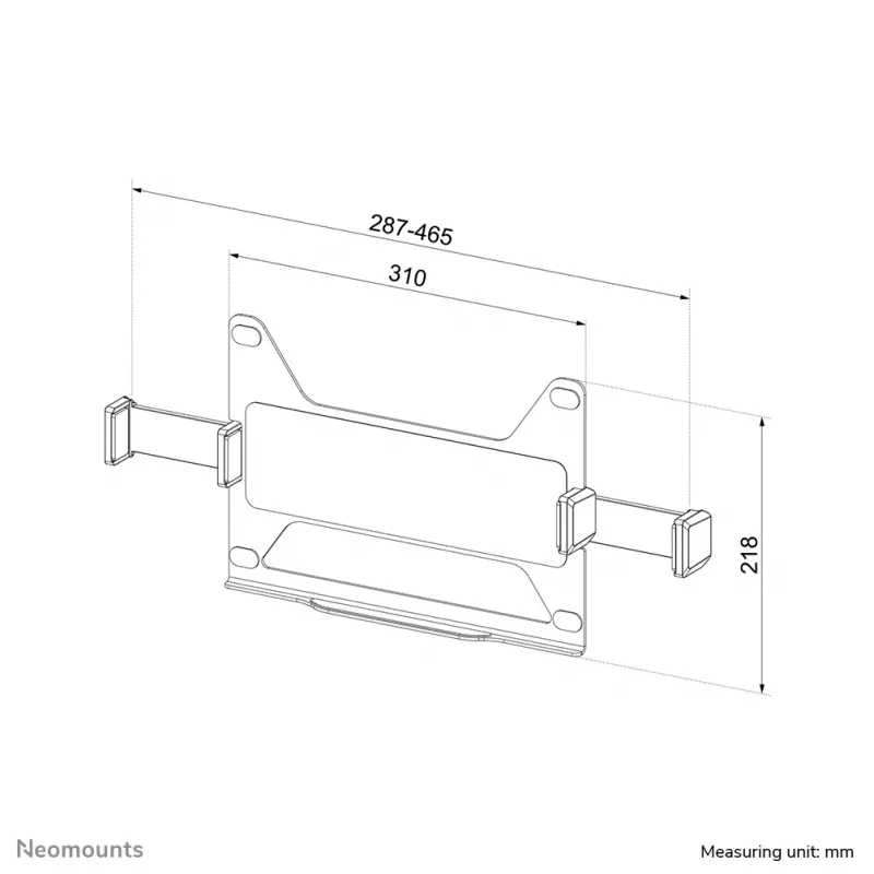 Soporte para portátil Neomounts ADS20-425BL1 11,6-17,3 inch - VESA - universal