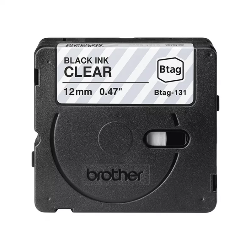 Cinta de etiquetar Brother BTAG-131 Negro sobre Transparente 1,2 cm 4 m
