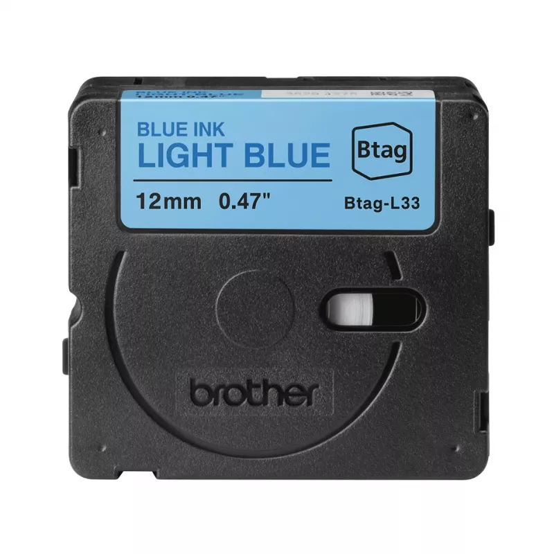Cinta de etiquetar Brother BTAG-L33 Azul sobre Azul claro 1,2 cm 4 m