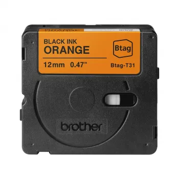 Cinta de etiquetar Brother BTAG-T31 Negro sobre Naranja 1,2 cm 4 m