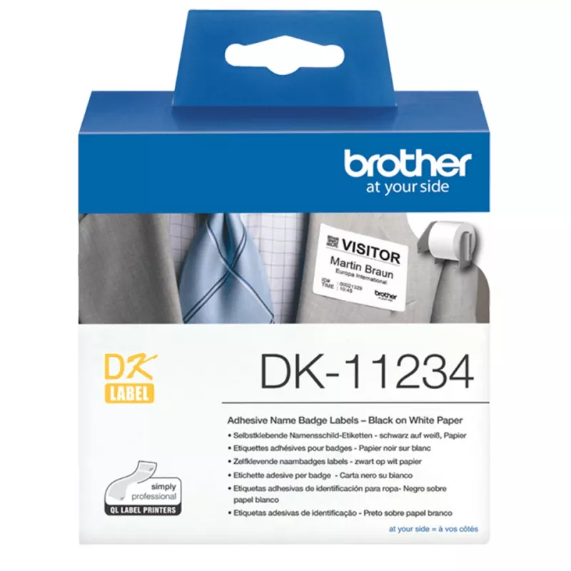 Etiqueta de impresora Brother DK-11234 Blanca etiqueta de impresora autoadhesiva