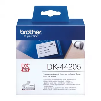 Cinta de papel removible Brother DK44205