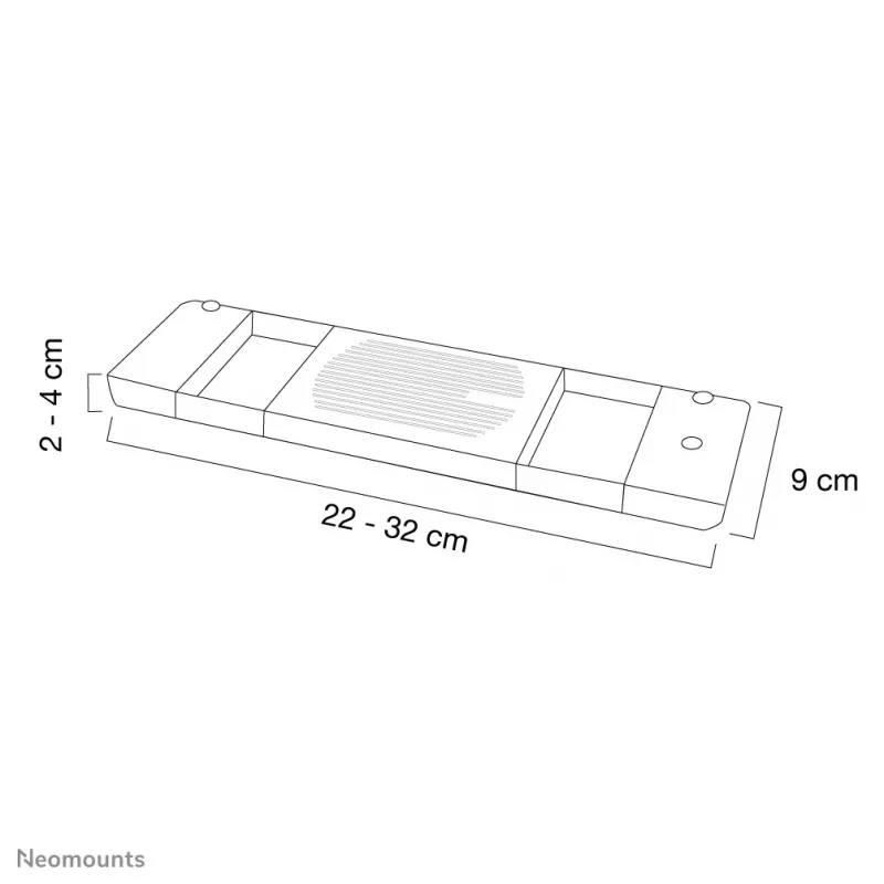 Neomounts NSLC200 base refrigeradora para portátil, 10–22 pulgadas (25,4–55,9 cm), máx. 10 kg, universal, negra