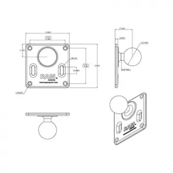 Placa VESA con rótula RAM Mounts RAM-2461U