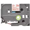Cinta laminada Brother TZe242 18 mm rojo sobre blanco