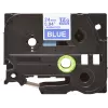 Cinta laminada Brother TZe555 24 mm blanco sobre azul