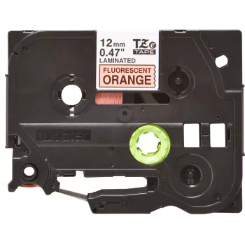 Cinta de etiquetar Brother TZe TZEB31 12 mm negro sobre naranja fluorescente