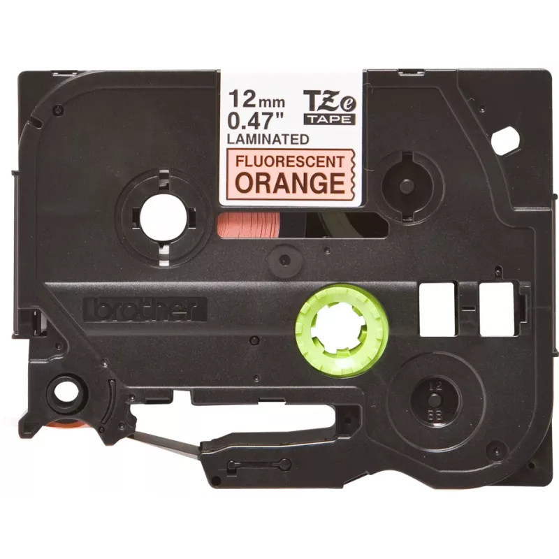 Cinta de etiquetar Brother TZe TZEB31 12 mm negro sobre naranja fluorescente