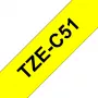 Cinta laminada Brother TZe negro sobre amarillo fluorescente 2,4 cm 5 m
