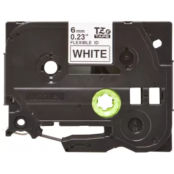 Cinta laminada Brother TZEFX211 negro sobre blanco 6 mm