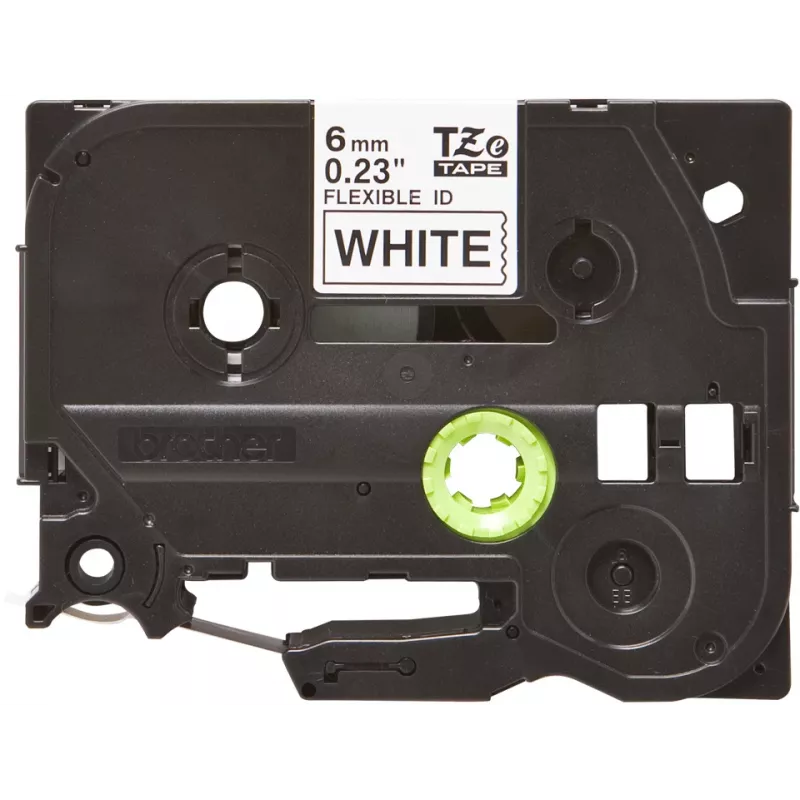 Cinta laminada Brother TZEFX211 negro sobre blanco 6 mm